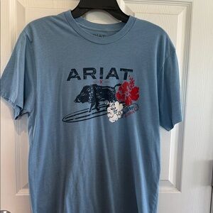 Ariat Men's Blue Graphic Tee with Red Accents